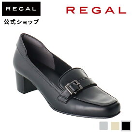 【公式】 REGAL F66QAL ベルトヒールアップローファー ブラック パンプス レディース リーガル