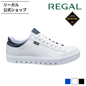 【公式】 REGAL 51DL コートスニーカー GORE-TEX SURROUND フットウェア ホワイトネイビー スニーカー メンズ リーガル | リーガルシューズ レザースニーカー レザーシューズ カジュアル ブランド メンズシューズ 本革 コートシューズ 白 カジュアルスニーカー