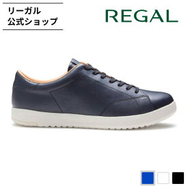 【公式】 REGAL 57BL レースアップレザースニーカー ネイビー メンズ リーガル | 男性用 くつ シューズ 靴 レザー スニーカー 軽い カジュアルシューズ シンプル 軽量 メンズシューズ カジュアル 大人 メンズスニーカー 紺 プレゼント 歩きやすい 男性 白