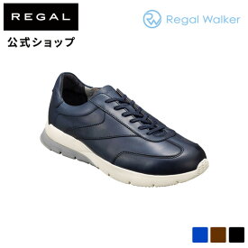SALE 【公式】 RegalWalker 334W レースアップレザースニーカー ネイビー メンズ リーガルウォーカー | 靴 シューズ スニーカー レザー レースアップシューズ レザースニーカー メンズスニーカー 革靴 本革 男性 歩きやすいe 男性用 革 くつ
