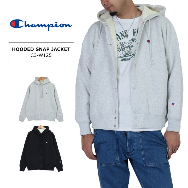 楽天市場】セール SALE Champion MENS HOODED SNAP JACKET C3-W125 