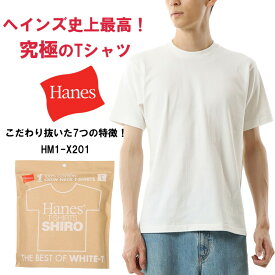 Hanes ヘインズ shiro ヘインズ tシャツ 白 ヘインズ 白 tシャツ メンズメンズ インナー 半袖 白tシャツ メンズ 半袖HM1-X201 ネコポスで送料300円