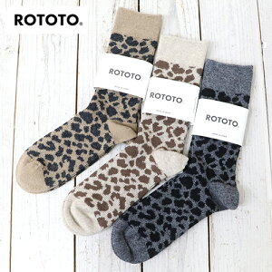 ROTOTO (���g�g) : LEOPARD PATTERN MERINO SOCKS�y���K�戵�X�z�y�y�M�t_��z�y�����m�E�[���z�y�C���z�y�q���E���z