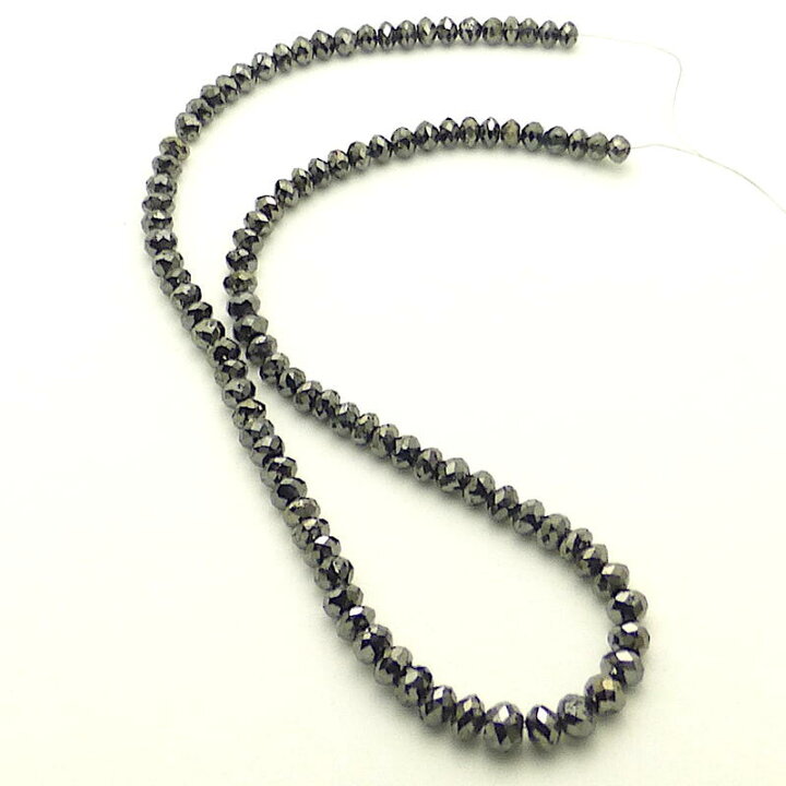 楽天市場】100カラット ブラックダイヤモンドネックレス K18WG Black 