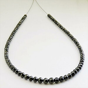 100�J���b�g �u���b�N�_�C�������h�l�b�N���X�@�~���[�{�[���J�b�g�@K18WG Black Diamond100ct