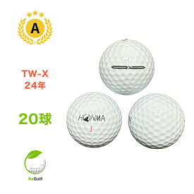【中古】 ロストボール 本間ゴルフ ホンマ TW-X ホワイト 2024年モデル 20球 Aランク ゴルフボール リゴルフ