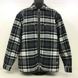 【中古】 hi◇128 Supreme Quilted Flannel Zip Up Shirt サイズ: M キルテッド フランネル ジップアップ シャツ シュプリーム