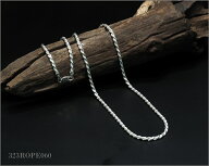 SV925 ロープチェーンネックレス 3.00mm 60cm No.323 ROPE 060