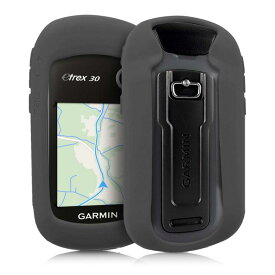 kwmobile Garmin eTrex 10/20/30/201x/209x/309x対応 ケース - GPS ナビ シリコン 保護ケース 黒色