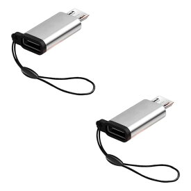 LIKENNY USB 変換アダプター Type C to Micro 変換コネクタ データ転送 充電 マイクロ セット ストラップ付 紛失防止 急速充電とデータ ミニウム合金 Xperia、Galaxy、Nexus、HUAWEIなどMicro USB端末対応 ア