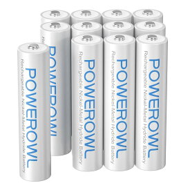 Powerowl単4形充電式ニッケル水素電池 大容量 自然放電抑制 環境保護 電池収納