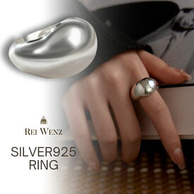 【全品50%OFFクーポン対象★全品高品質Silver925製】シルバー リング ぷっくり コロン 大振り 幅太 大きい ニュアンス レディース 重ね 金属アレルギー インスタ おしゃれ オフィス プレゼント 人気 韓国