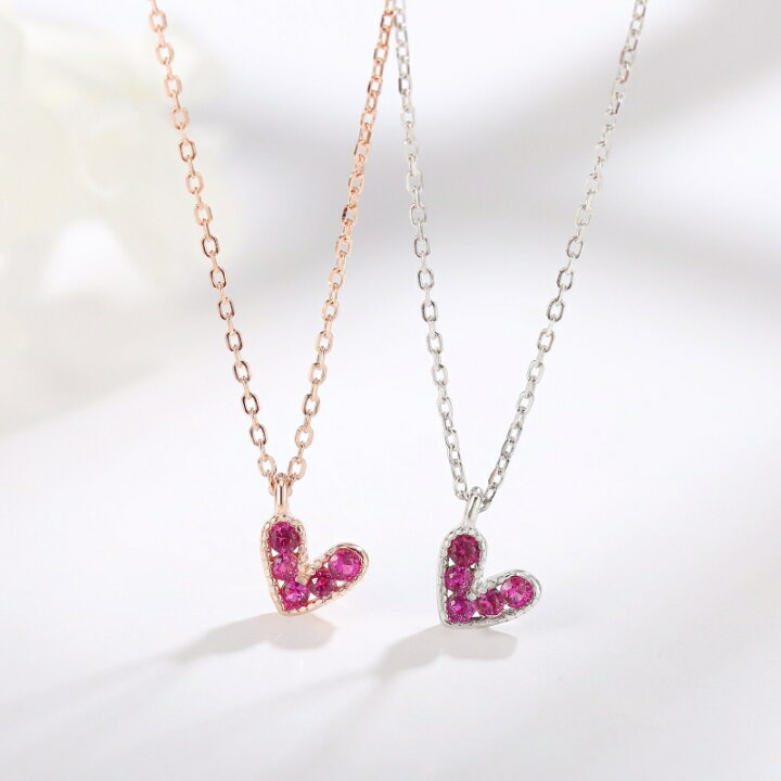 楽天市場】【全品高品質Silver925】ハート ネックレス ピンクゴールド  