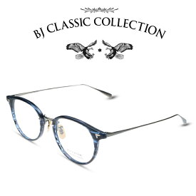 BJ CLASSIC COLLECTION COMBI COM-510N NT C-111M-4 ネイビーササマット アンティークシルバー BJクラシックコレクション 度付きメガネ 伊達メガネ メンズ レディース 本格眼鏡