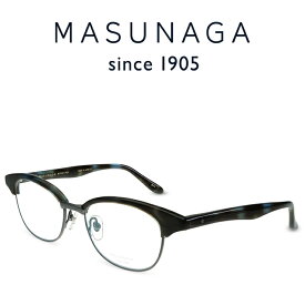 【増永眼鏡】MASUNAGA since 1905 GMS-31R #25 BL DEMI 度付きメガネ 伊達メガネ メンズ レディース ユニセックス 日本製 チタン メガネフレーム マスナガ