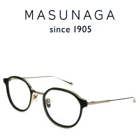 【増永眼鏡】MASUNAGA since 1905 TANGO #49 BK/GP 度付きメガネ 伊達メガネ メンズ レディース ユニセックス 日本製 チタン メガネフレーム マスナガ