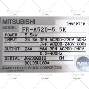�y�V�i���K�i���������ō��zMITSUBISHI�O�H�d�@ FR-A520-5.5K�y6�����ۏ؁z