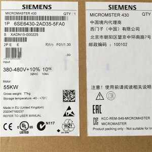 �y�V�i���K�i���������ō��z��SIEMENS �V�[�����X �C���o�[�^ 6SE6430-2AD35-5FA0 MM430 480V 55KW ���y6�����ۏ؁z