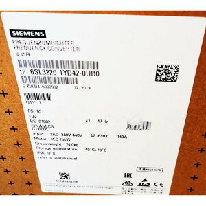 �y�V�i���K�i���������ō��z��SIEMENS �V�[�����X �C���o�[�^ 6SL3220-1YD42-0UB0 G120XA 440V 75kW ���y6�����ۏ؁z