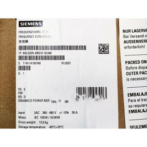 �y�V�i���K�i���������ō��zSIEMENS �V�[�����X �C���o�[�^ 6SL3225-0BE31-5UA0 PM250 480V 15kW/18.5kW ���y6�����ۏ؁z
