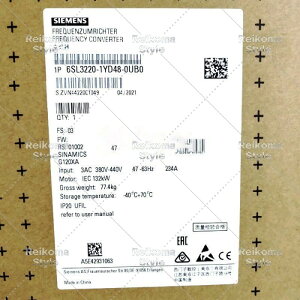 �y�V�i���K�i���������ō��zSIEMENS �V�[�����X �C���o�[�^ 6SL3220-2YD48-0UB0 G120XA 440V 132kW ���y6�����ۏ؁z