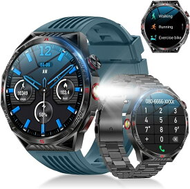 2026年新モデル スマートウォッチ Bluetooth通話 軍用規格 耐衝撃 1.85インチ超大画面 2本バンド付き APP通知 300＋文字盤 100＋運動モード 450mAh長持ちバッテリー IP68防水 iPhone/アンドロイド対応