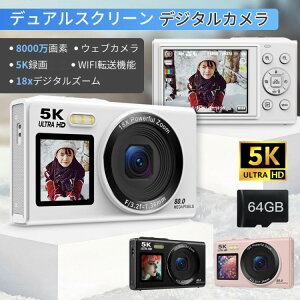 �f�W�^���J���� WIFI�@�\ 5K 18�{�Y�[�� �f�W�J�� �X�}�z�ɑ���� 8000����f �f���A�������Y SD�J�[�h�t�� ��U��␳ �E�F�u�J���� �R���p�N�g �֗� �g�C�J�� 3�C���`���� ���B��