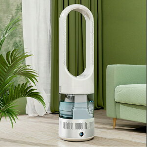 扇風機 冷風機 加湿器 空気清浄機 空気循環 タワーファン 羽根なし DCモーター 1.75リットルタンク 涼しい 暑さ対策 強力 静音 自動首振り タッチ操作&リモコン式 UV除菌