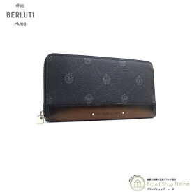 ベルルッティ （Berluti） キャンバス＆レザー ITAUBA ロングジップ ウォレット ラウンドファスナー 長財布【新品】