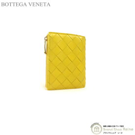 ボッテガ ヴェネタ （BOTTEGA VENETA） イントレチャート ミニウォレット 二つ折り 財布 608059 バターカップ【新品】