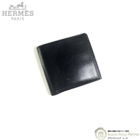 【セール+更に2,000円OFFクーポン!】エルメス （HERMES） 二つ折り 財布 札入れ ブラック □F刻 ヴィンテージ メンズ【中古】