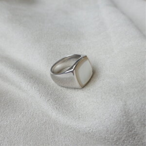 トムウッド (TOM WOOD) Cushion Ring クッション リング ホワイトモップ シルバー 925 指輪 #52 12号 R74HQWHM01S925【新品】