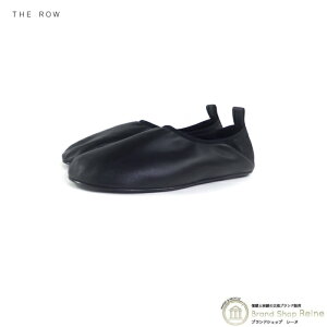 ザ・ロウ (The Row) Ozzy レザー バレリーナ バレエ フラット シューズ ローヒール パンプス 靴 F1334 ブラック #37【新品】