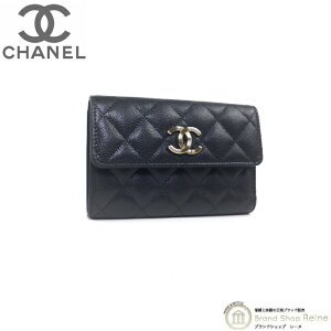 シャネル(CHANEL) キャビアスキン(Caviarskin) 三つ折り財布 | 通販 
