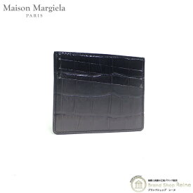 メゾン マルジェラ （Maison Margiela） クロコ型押し 4ステッチ カードホルダー バイカラー カードケース 名刺入れ SA1VX0009 ブラック【中古】