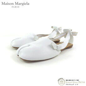 メゾン マルジェラ （Maison Margiela） Tabi タビ 足袋 バレリーナ リボン バックストラップ バレエ シューズ #37 靴 S39WP0131 ホワイト【新品】