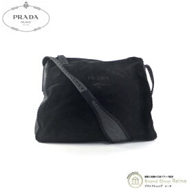 プラダ （PRADA） ベルベット ショルダー バッグ ブラック ヴィンテージ【中古】