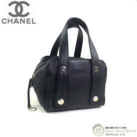 【セール+更に2,000円OFFクーポン!】シャネル （CHANEL） ミニボストン ハンド バッグ ブラック ヴィンテージ【中古】