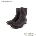 メゾン マルジェラ （Maison Margiela） Tabi タビ 足袋 ショートブーツ ラムスキン ヴィンテージレザー S58WU0273 ブラウン #36.5【中古】