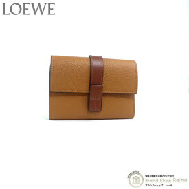 【クーポン利用で値引き！】ロエベ （LOEWE） スモール バーティカル ウォレット 三つ折り コンパクト 財布 C660S86X01 ライトキャラメル×ピーカン【新品】