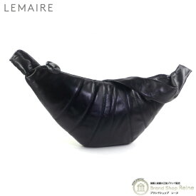 ルメール （Lemaire） ナッパレザー ミディアム クロワッサン ショルダーバッグ BG0001 ブラック【新品】