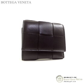 【セール+更に2,000円OFFクーポン!】ボッテガ ヴェネタ （BOTTEGA VENETA） マキシイントレ カセット コンパクト 三つ折り財布 667127 フォンデンテ【新品同様】 中古