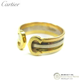 【最大8,000円OFFクーポンで値引き！】カルティエ （Cartier） C2 K18 リング 3連 指輪 ＃52 ゴールド×シルバー ヴィンテージ【中古】
