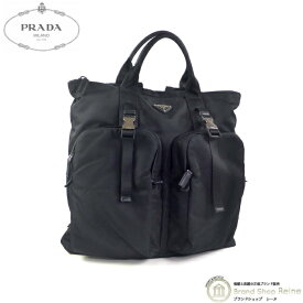 【2,000円OFFクーポンで値引き！】プラダ （PRADA） ナイロン テスート モンタナ MONTAGN トライアングルロゴ 2way トート バックパック リュック バッグ 2VG053 NERO【中古】