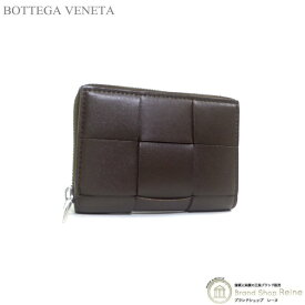 【セール+更に2,000円OFFクーポン!】ボッテガ ヴェネタ （BOTTEGA VENETA） マキシイントレ カセット ファスナー付き コインパース ラウンドファスナー 小銭入れ コインケース 755373 ライトブラウン メンズ【新品同様】 中古