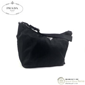 【2,000円OFFクーポンで値引き！】プラダ （PRADA） ナイロン テスート トライアングルロゴ ショルダー バッグ NERO【中古】