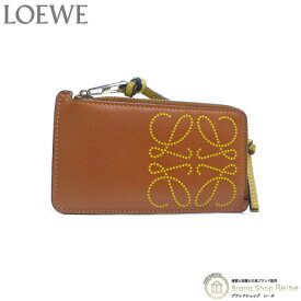 ロエベ （LOEWE） アナグラム コイン＆カードホルダー カードケース コインケース 小銭入れ C500Z40X01 タン/オークル【中古】