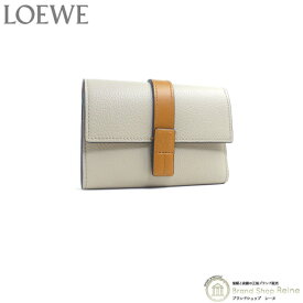 【最大8,000円OFFクーポンで値引き！】ロエベ （LOEWE） スモール バーティカル ウォレット 三つ折り コンパクト 財布 C660S86X01 ライトオーツ×ハニー【新品】