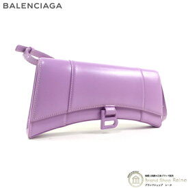 【2,000円OFFクーポンで値引き！】バレンシアガ （BALENCIAGA） Hourglass アワーグラス ショルダー クラッチ バッグ 654942 パープル【新品同様】 中古