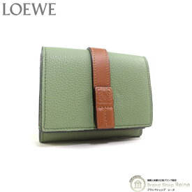 ロエベ （LOEWE） ストラップ トライフォールド 6CC ウォレット コンパクト 三つ折り 財布 C660TR2X01 ローズマリー×タン【新品同様】 中古